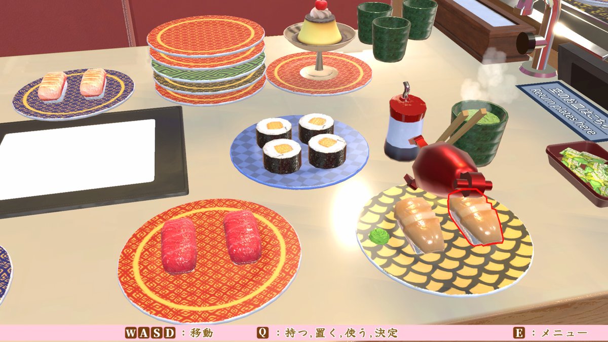gamespark's tweet photo. 「ただお寿司を食べるゲーム」爆誕！最大4人でお寿司を食べたり対戦したり“お皿ガチャ”もできる『ただお寿司食べよう！』Steam配信開始
https://t.co/DHM0QK9hrN

Remote Play Together使い最大4人で！自由に寿司を楽しむもよし記憶対決や早食い対決などでバトルしてもよし！

https://t.co/yVlJx9dXtO https://t.co/3gRpbHTNJw