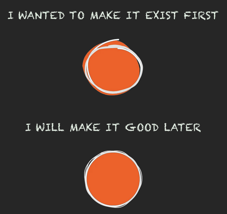 themerit0crat's tweet photo. "you don't need perfection and purism to make something impactful" https://t.co/0BILKgcqvr
