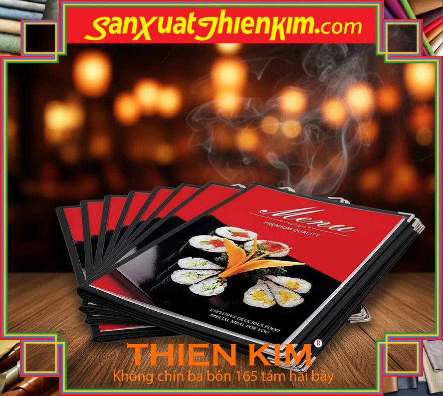 CONGTYTHIENKIM's tweet photo. 🍽️ SẢN XUẤT BÌA MENU – BÌA THỰC ĐƠN BẰNG DA CAO CẤP 🍽️

✨ THIÊN KIM chuyên sản xuất bìa menu – bìa thực đơn bằng da PU, da Simili cao cấp
💼 THIÊN KIM – Chuyên sản xuất bìa da theo yêu cầu
☎ Hotline: 0934 165 827 – 0932 032 827
🌐 Website: https://t.co/267ZxyIY3t https://t.co/43Z1rLwh8k