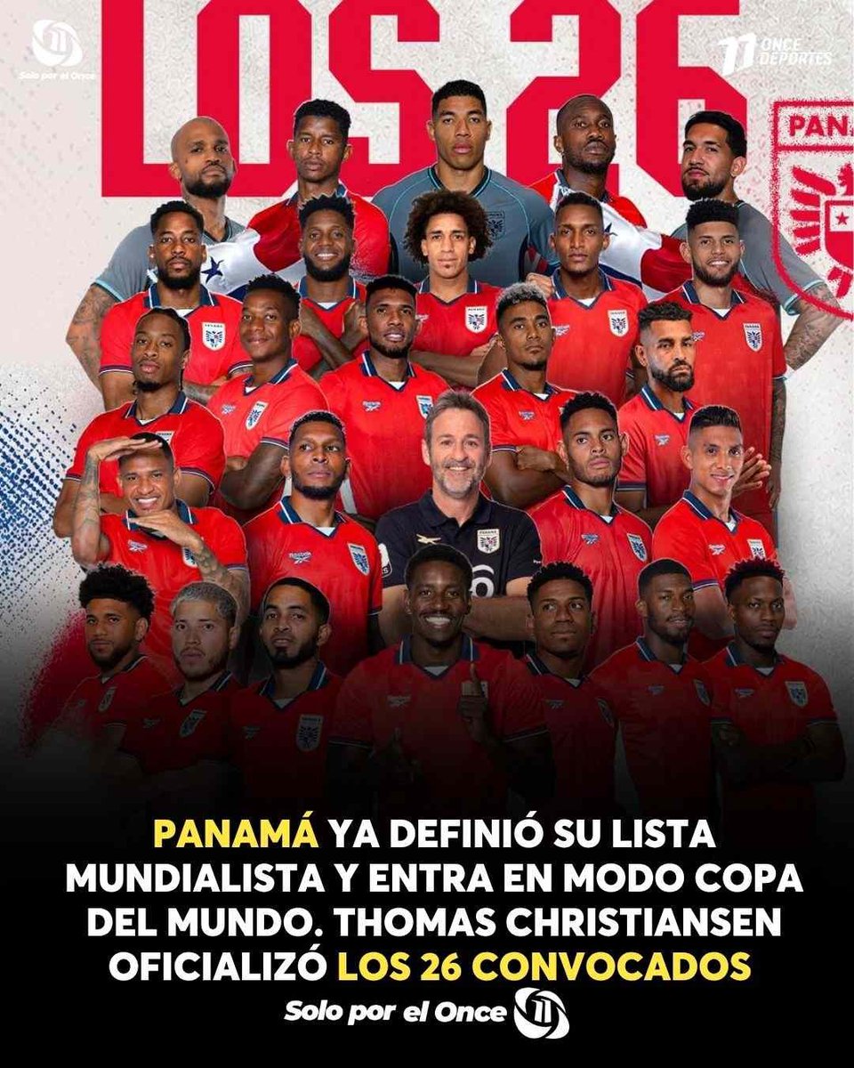 canal11hn's tweet photo. ⚽ 🇵🇦Panamá ya tiene lista su convocatoria mundialista. La decisión está tomada y el camino a la Copa del Mundo ya está en marcha. 👀🤩
Más detalles aquí: https://t.co/SgV0B5jx1x
#Panamá #Mundial2026 #LaMareaRoja #ThomasChristiansen https://t.co/8AMpCRU9zI