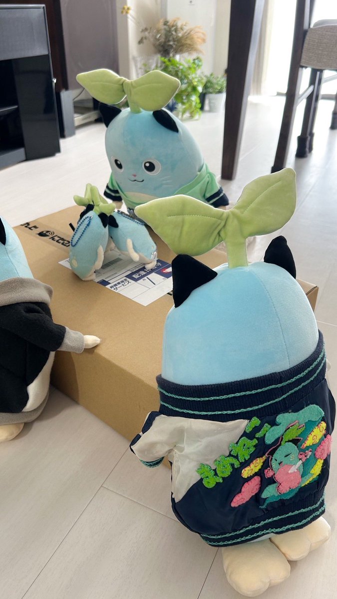 博士のお誕生日グッズが届いたらしい まめちゃんたち興味津々