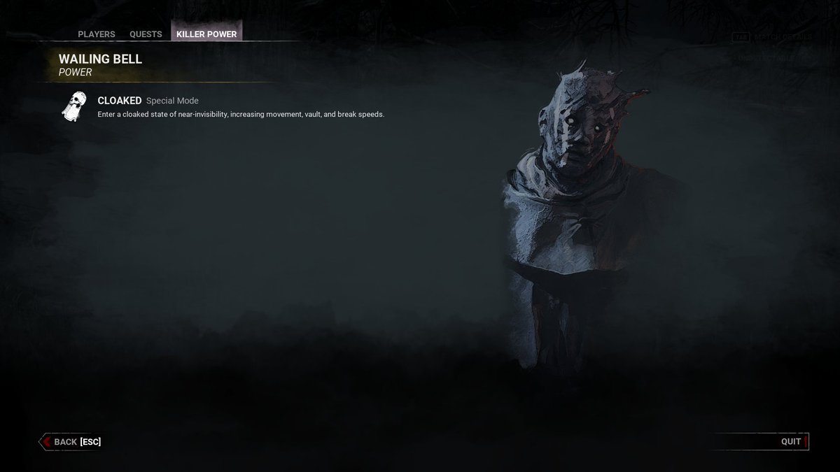 dvveet's tweet photo. Someone wanted a thread of all of the new Killer in-game Descriptions, so I'm here to provide...

The Trapper
The Wraith
The Hillbilly
The Nurse https://t.co/E3fKcNWZfB
