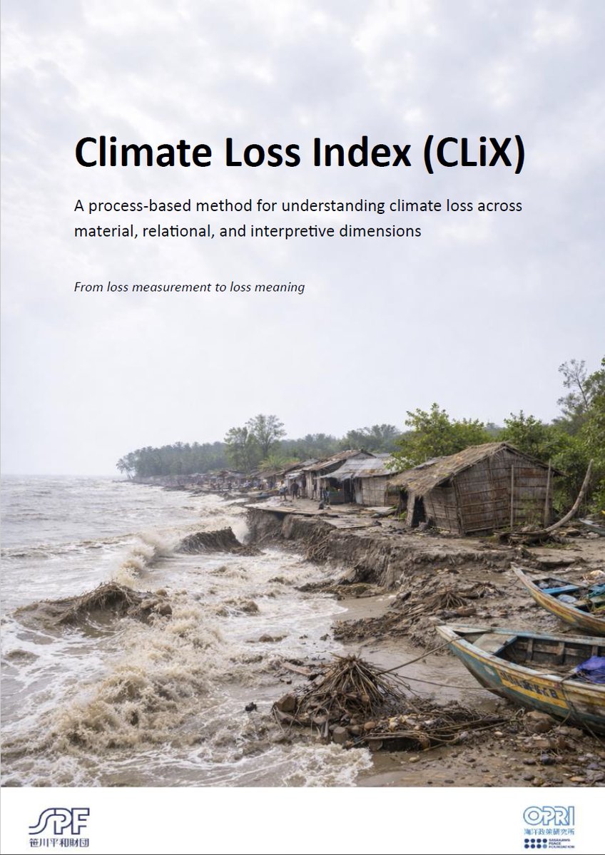 OPRI_SPF's tweet photo. It is a pleasure to share that we have developed the Climate Loss Index (CLiX) manual, which has been recorded on Cambridge Open Engage by Cambridge University Press (@CambridgeUP). 

https://t.co/D0pkEguu5G https://t.co/LNWaN4z8lS