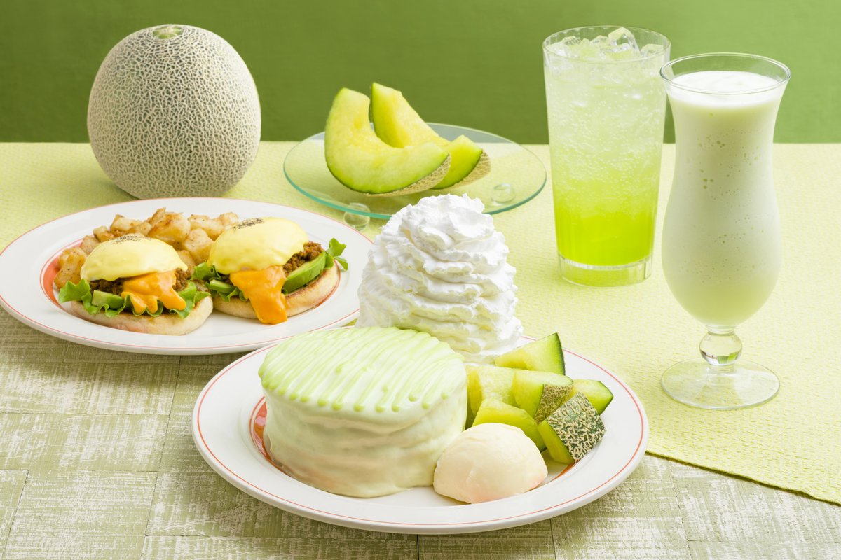 GREEN_SEED's tweet photo. 「Eggs ’n Things 原宿店」にて「プレミアムメロンパンケーキ 」など限定メニューが6月24日（水） まで展開中🍈

昨年大好評だった「濃厚メロンシェイク」や「メロネード」も再登場しています👏

https://t.co/jK1LrWwMG6
#エッグスンシングス #原宿 https://t.co/fEOinzlAUC