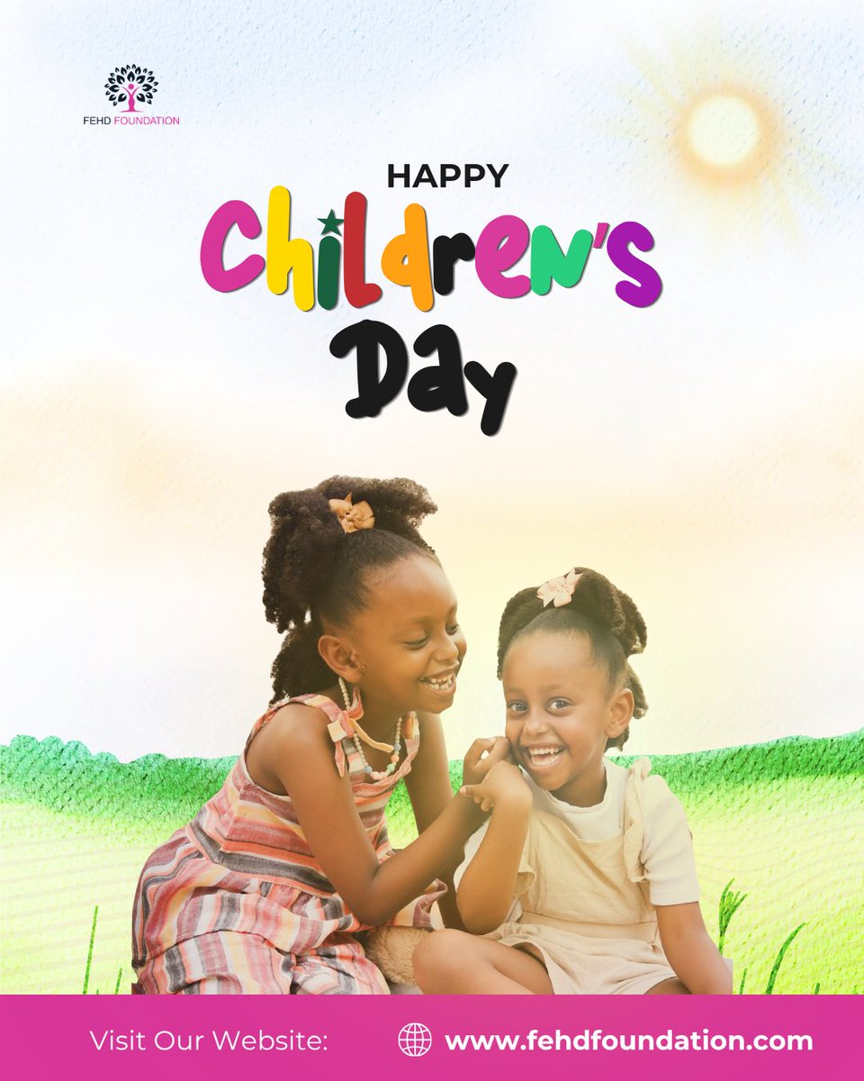 FEHDfoundation's tweet photo. Happy Children's Day — today we celebrate every girl who deserves a childhood free from harm, and we recommit to making that a reality.

#ChildrensDay #ProtectOurGirls #EndHarmfulPractices #FEHDFoundation https://t.co/6FCa1nnET0
