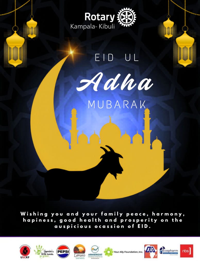 RotaryKibuli's tweet photo. Eid al-Adha Mubarak from The Rotary Club of Kampala Kibuli! 

We wish you and your family peace, harmony, happiness, good health, and prosperity on this blessed occasion. 
May this Eid bring joy, togetherness, and abundant blessings to your home. 
#RCKampalaKibuli https://t.co/zQkPIwHOIQ