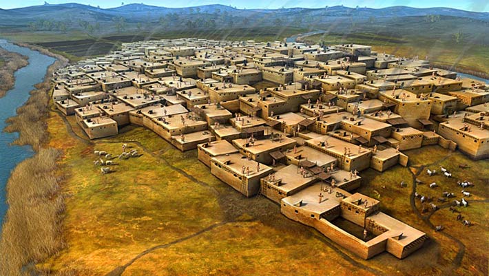 alejandrocsome's tweet photo. Existen varias tipologias de "conjuntos de viviendas" a lo largo de la historia que preceden a la etapa Sovietica.

Por ejemplo las "Çatalhöyük", en la zona de la actual Turquía, por el 7100 a.C. De los primeros qué se conocen, eran casas de adobe, madera y heno. Tantas eran que es considerado esta tipologia una de las primeras ciudades. Pero una ciudad diferente, sin calles. Y casas diferentes, sin puertas. La vida pública se daba en el techo de cada una de las casas pegada a la otra. Se descendia por una escalera al interior y se ventilada e iluminaba por agujeros en desniveles o el mismo techo. Las investigaciones arqueológicas dicen ademas que era una sociedad mas bien igualitaria, sin jerarquías marcadas, con fuerte inclinación a la decoración interior (rudimentaria) y a la simbologia religiosa, tanto era asi que entrrraban a los muertos debajo del piso de cada casa. Imagínense un edificio que es una ciudad, me vuelvo loco.

En un sentido parecido funciono Skara Brae, un asentamiento de 10 casas que estaban semienterradas. Ubicado en la zona de la actual Escocia, tenía muros de gran espesor en piedra, para resistir el viento, el frío, la humedad y, claro, también porque había mucha piedra en la zona. El semienterrado servía para proteger las circulaciones públicas y trabajo diario, ya que todas las casas se interconectaban de forma semisoterradas. En el paisaje, las viviendas solo parecían protuberancias rocosas de la tierra cubiertas por un musgo verde vibrante.

Estas son del periodo neolítico. Asique no, no son sovieticas.

Agrego una mas qué es el ejemplo mas contemporáneo de viviendas afiladas.