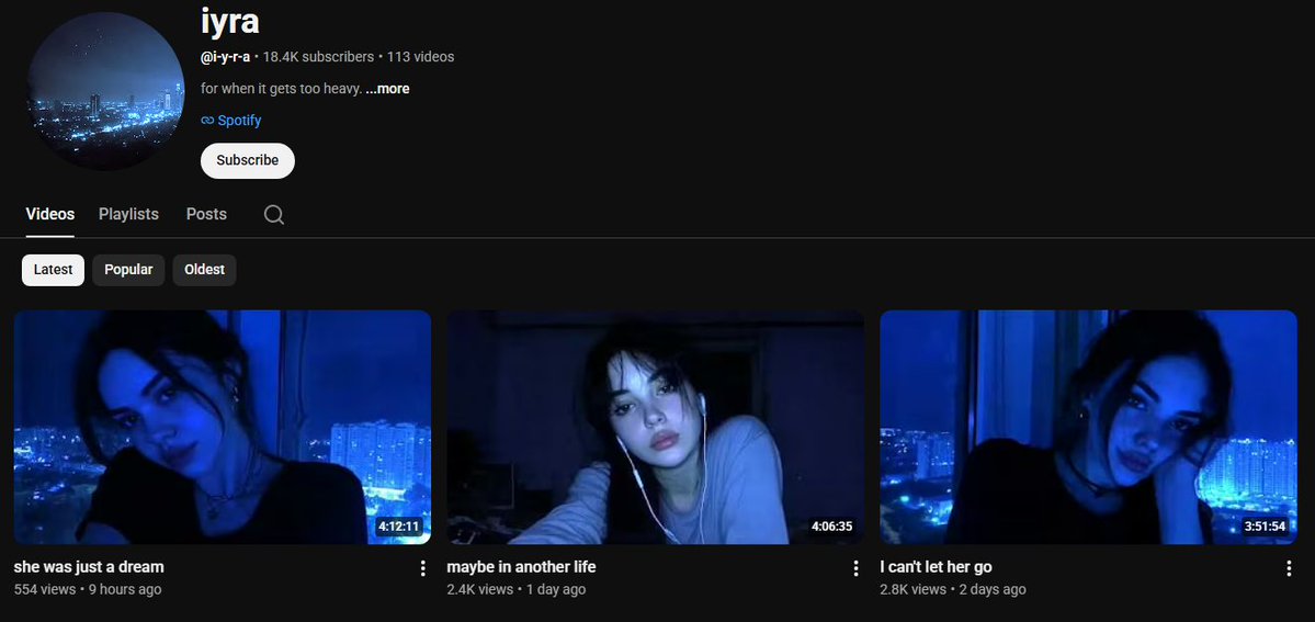 abb_abbabb_abb's tweet photo. @cloudyweatheryy its just a popular gimmick atm to attract sad people

prolly ai generated thumbnails &amp; music https://t.co/DRheFDRi11
