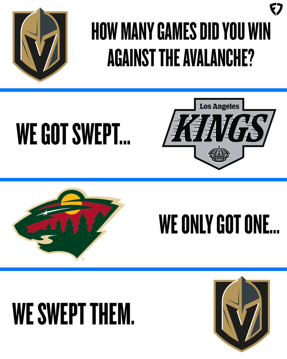 FDSportsbook's tweet photo. The Avalanche looked unstoppable...

Then, they ran into the Golden Knights 😤

SWEEP COMPLETE.

#NHL | #ForgedInGold https://t.co/8cUgIqFzVB