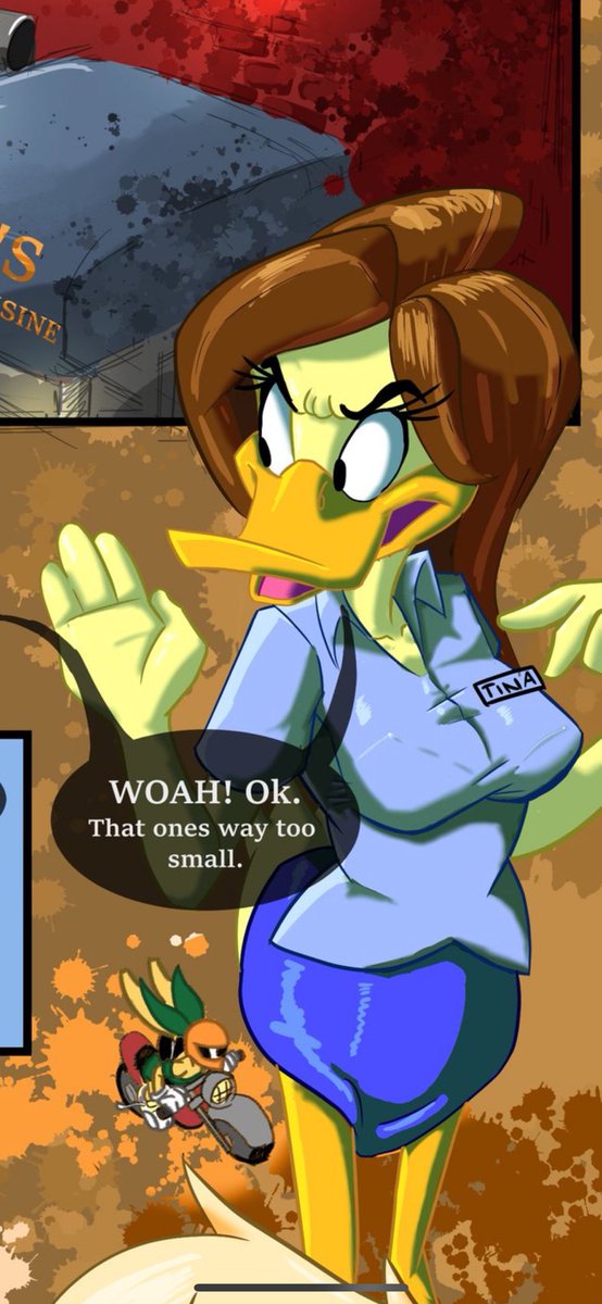 watchthatalias's tweet photo. Tina isn’t really drawn like a duck in the show. She isn’t drawn with a tail or have a jester pants thing going on like Daffy does. I’m trying to stick to the show’s style, albeit loosely, but this is one of the things I wanted to change out right. https://t.co/odaB4vgUPL