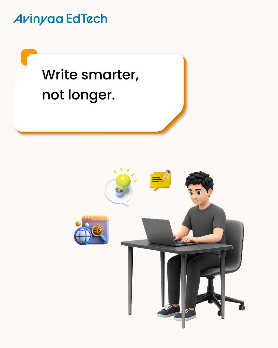 AvinyaaEdtech's tweet photo. Better writing isn’t about working more it’s about working right.

#Kreativespace #smartwriting #productivity #creators #writingtools https://t.co/TZS33HYjrl