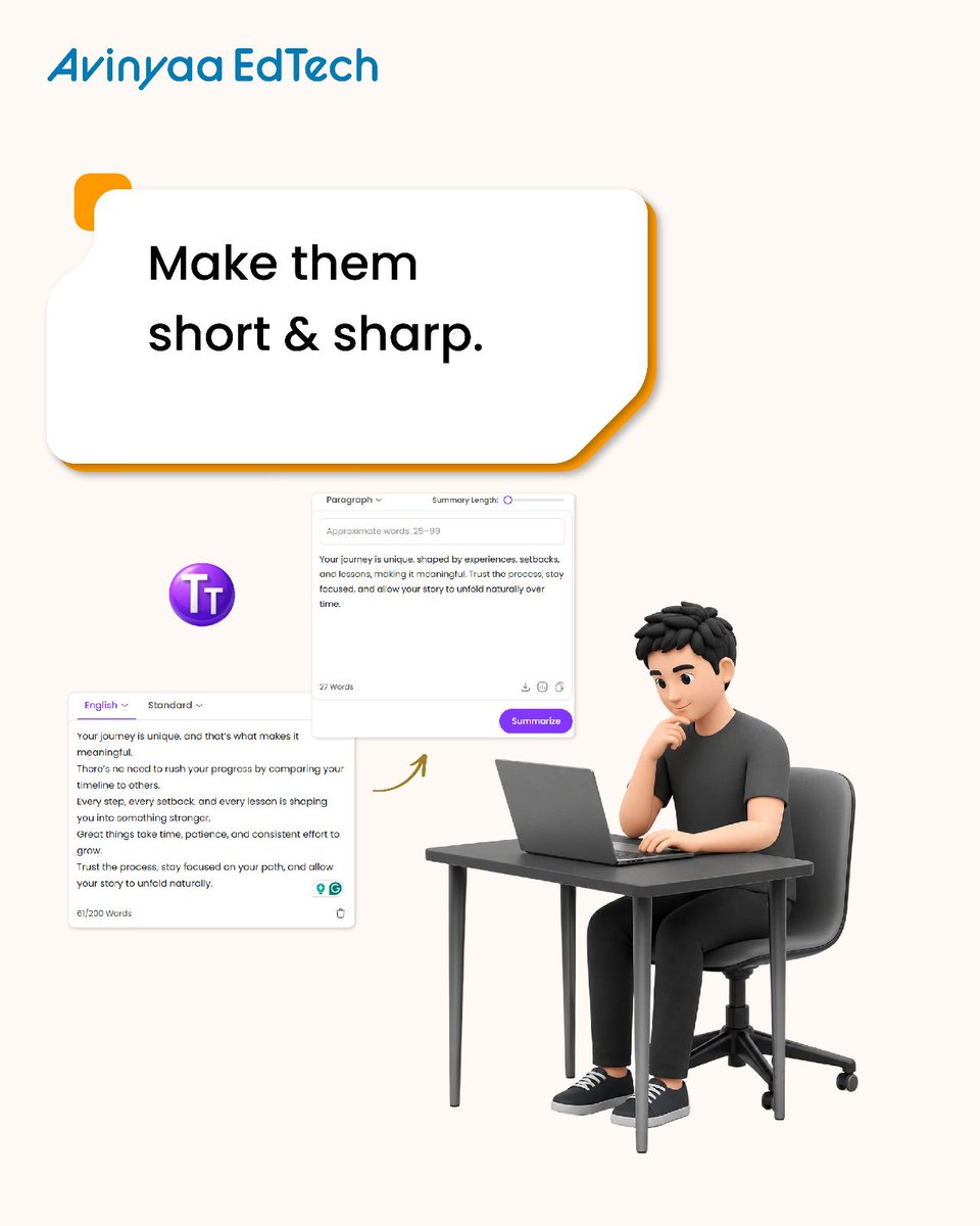 AvinyaaEdtech's tweet photo. Better writing isn’t about working more it’s about working right.

#Kreativespace #smartwriting #productivity #creators #writingtools https://t.co/TZS33HYjrl