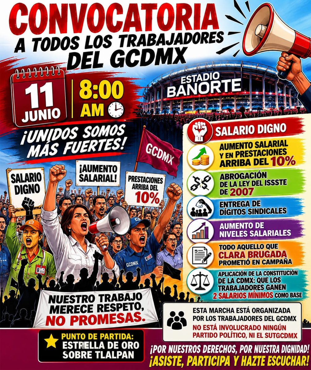 IBarales's tweet photo. Marcha el 11 de junio toda la base trabajadora del @GobCDMX para exigir mejores condiciones de trabajo @Azteca @AztecaNoticias @VILLALBAZO13 https://t.co/V7QwfBVNkQ