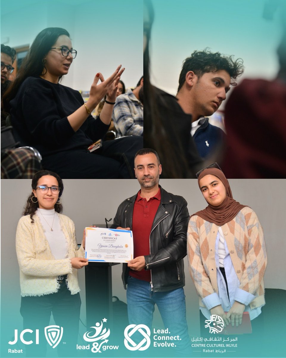 JCI_RABAT_'s tweet photo. Session inspirante avec M. Yassin Boughaba autour du leadership 🚀
Un moment riche en échanges, conseils et motivation. Merci à tous les participants 🤝

#JCIRabat #JCI https://t.co/SJ39yfCPBP