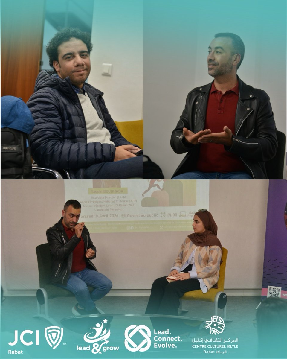 JCI_RABAT_'s tweet photo. Session inspirante avec M. Yassin Boughaba autour du leadership 🚀
Un moment riche en échanges, conseils et motivation. Merci à tous les participants 🤝

#JCIRabat #JCI https://t.co/SJ39yfCPBP