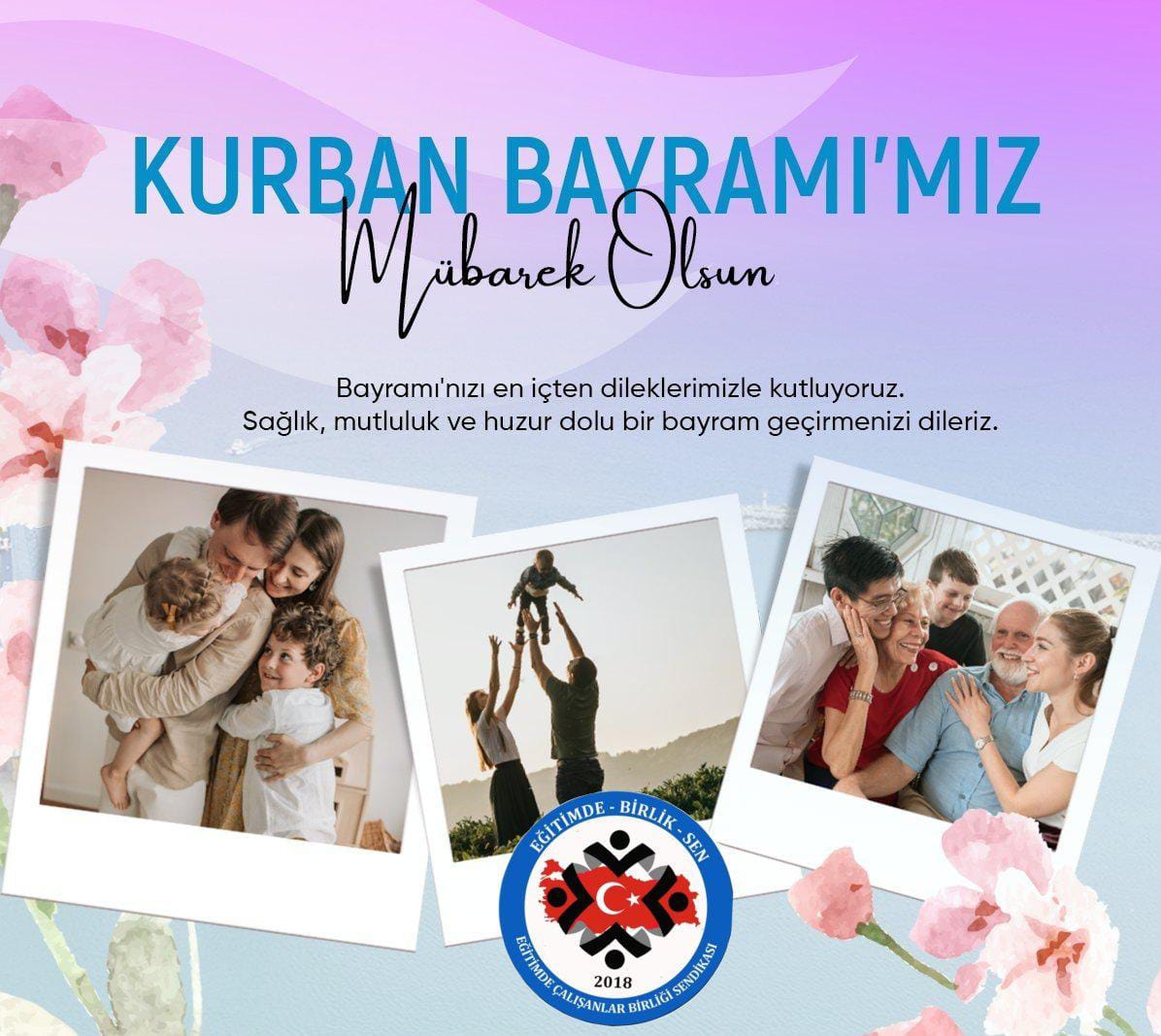 Cihandemirkol60's tweet photo. Aileniz ve sevdiklerinizle bir arada; sağlık, huzur ve mutluluk dolu bir bayram geçirmeniz dileğiyle Kurban Bayramımız mübarek olsun.

Eğitimde Birlik SEN 
Yönetim Kurulu 

#kurbanbayramı https://t.co/V1KGRHahp1