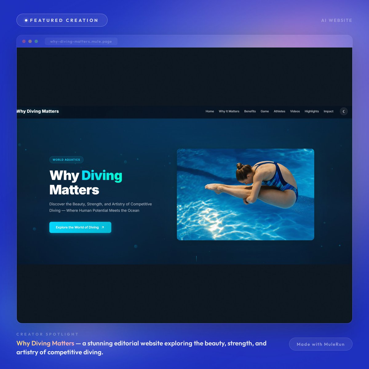 mulerun_ai's tweet photo. @ariefjuharza Sports-themed landing page by @apumahato0 

https://t.co/Nf9A0g4zR0 https://t.co/fv1j3PFEQj