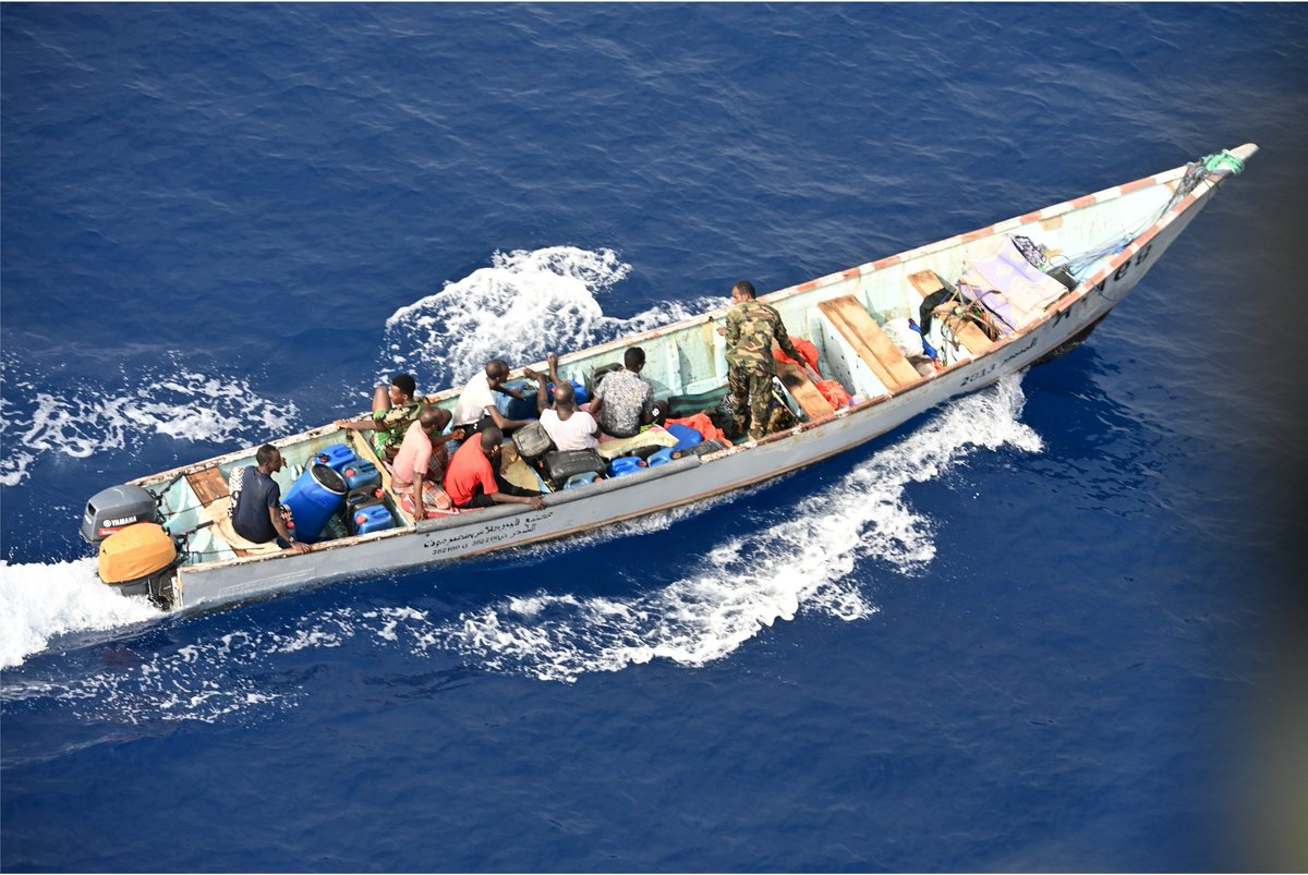 indiannavy's tweet photo. Piracy attempt thwarted by #INSKolkata

Responding swiftly to inputs of pirate activity near merchant vessel MV Mashallah 1 in the Western Indian Ocean, #INSKolkata undertook prompt action to investigate and deter the threat.

This timely intervention ensured safety of the merchant vessel and prevented a possible piracy attack.

As a #PreferredSecurityPartner and #FirstResponder in the region, #IndianNavy remains committed to safeguarding merchant shipping, countering piracy and ensuring safe and secure seas.

#MaritimeSecurity #AnytimeAnywhereAnyhow