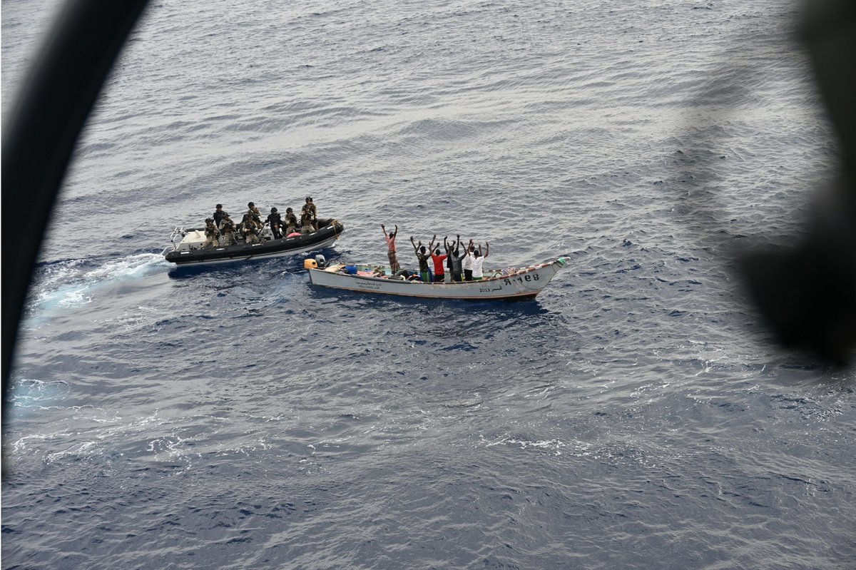 indiannavy's tweet photo. Piracy attempt thwarted by #INSKolkata

Responding swiftly to inputs of pirate activity near merchant vessel MV Mashallah 1 in the Western Indian Ocean, #INSKolkata undertook prompt action to investigate and deter the threat.

This timely intervention ensured safety of the merchant vessel and prevented a possible piracy attack.

As a #PreferredSecurityPartner and #FirstResponder in the region, #IndianNavy remains committed to safeguarding merchant shipping, countering piracy and ensuring safe and secure seas.

#MaritimeSecurity #AnytimeAnywhereAnyhow