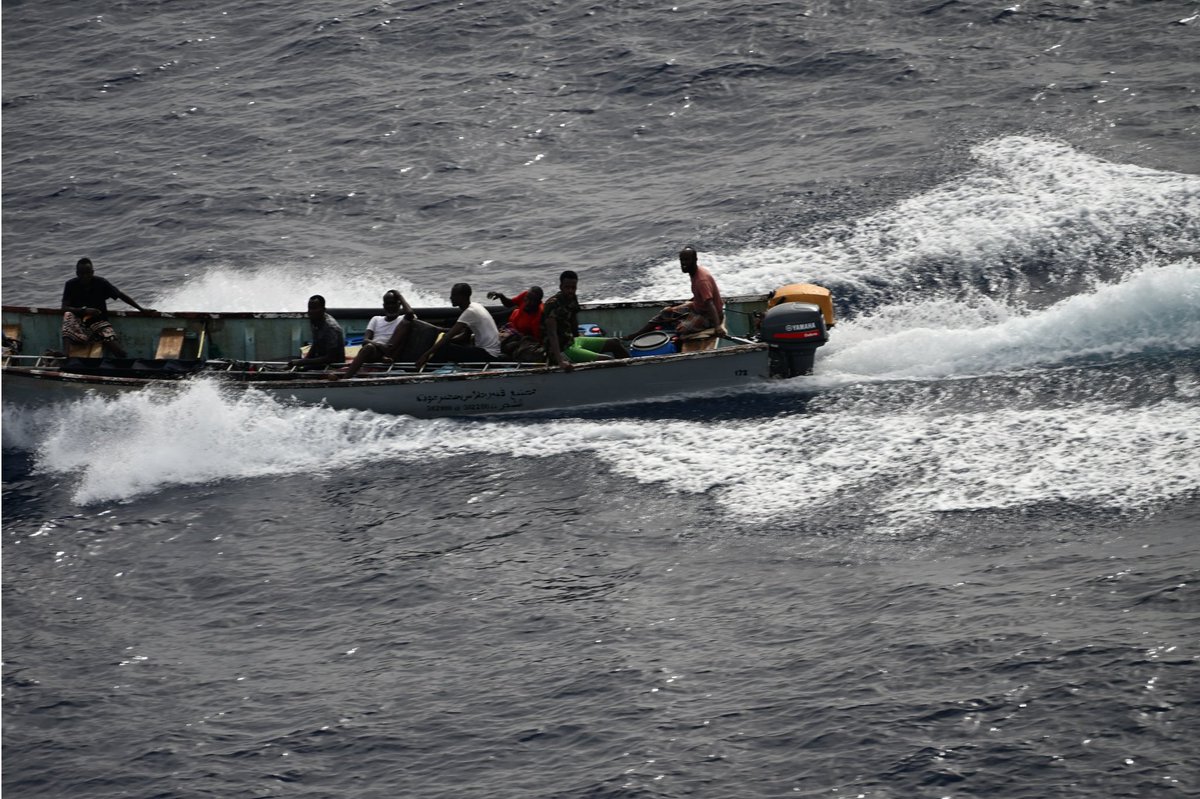 indiannavy's tweet photo. Piracy attempt thwarted by #INSKolkata

Responding swiftly to inputs of pirate activity near merchant vessel MV Mashallah 1 in the Western Indian Ocean, #INSKolkata undertook prompt action to investigate and deter the threat.

This timely intervention ensured safety of the merchant vessel and prevented a possible piracy attack.

As a #PreferredSecurityPartner and #FirstResponder in the region, #IndianNavy remains committed to safeguarding merchant shipping, countering piracy and ensuring safe and secure seas.

#MaritimeSecurity #AnytimeAnywhereAnyhow