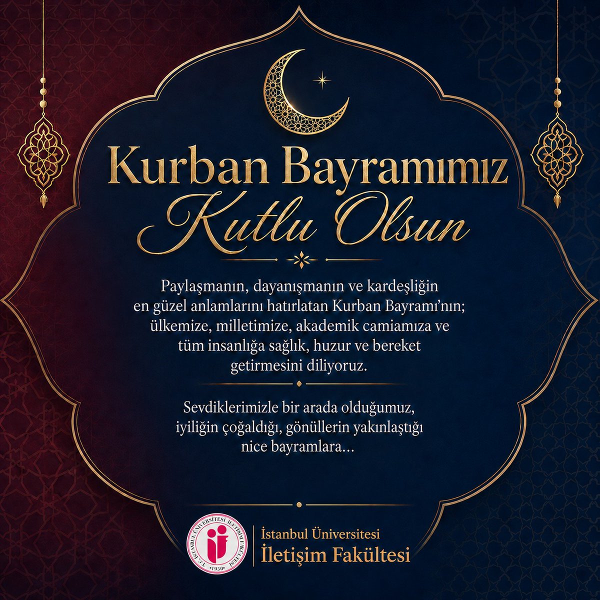 iuiletisimf's tweet photo. Kurban Bayramımız kutlu olsun. https://t.co/472fgGKjT6