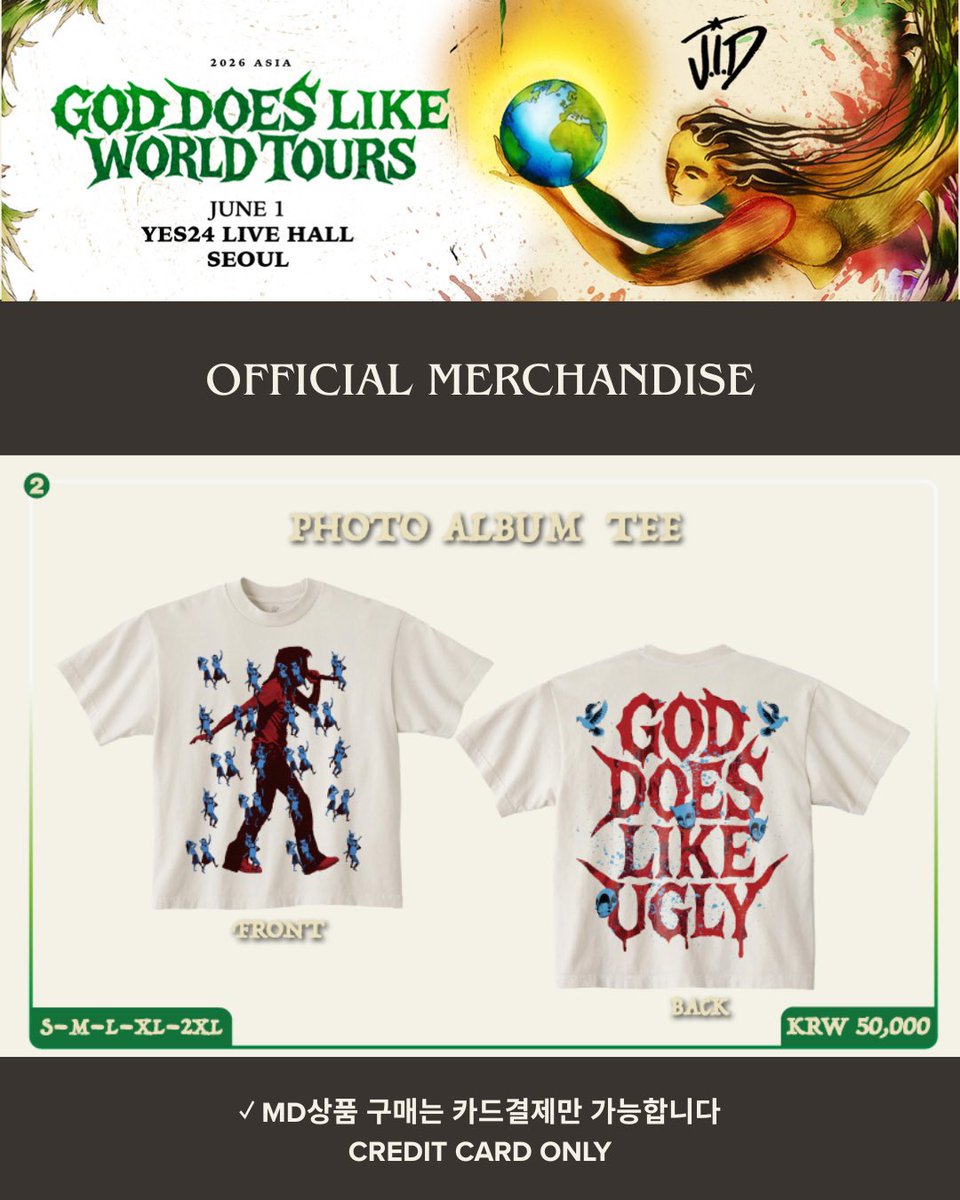 eventimlivekr's tweet photo. [J.I.D (제이아이디) 내한공연]
GOD DOES LIKE WORLD TOURS 🌍🪽

📢공연 관람 &amp; MD판매 안내

🗓공연일시: 2026년 6월 1일(월) 20:00 
📍공연장소: YES24 라이브홀

✔원활한 공연 관람을 위해, 이미지 내 안내 사항을 사전에 꼭 확인해 주시기 바랍니다.

YES24 티켓에서 지금 예매 가능 🎟️🔥

#JID https://t.co/sP4pWjhCmk