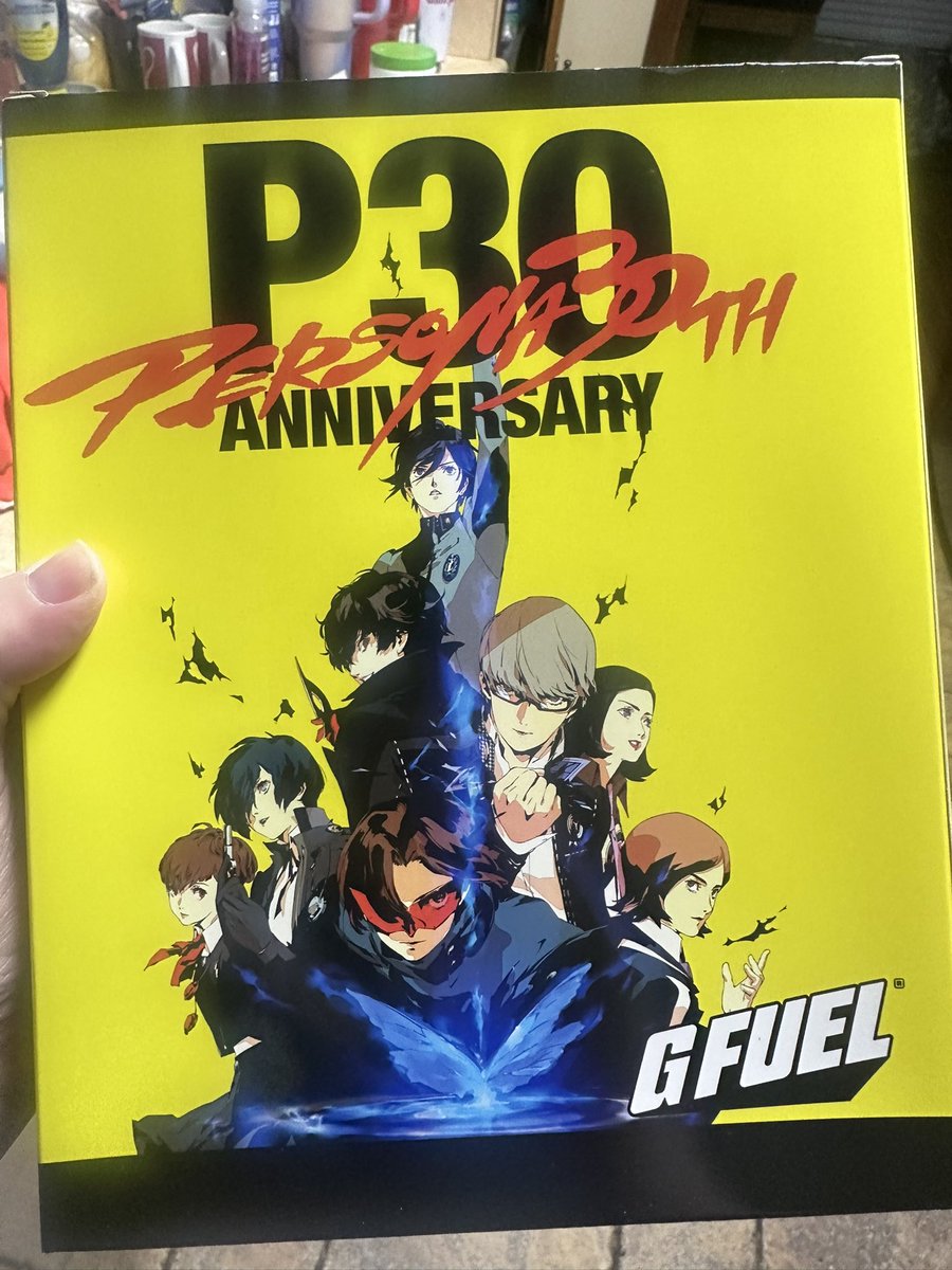 katcochiouma's tweet photo. It’s here! @GFuelEnergy #gfuel #persona #p30anniversary https://t.co/c22zF4OG6S