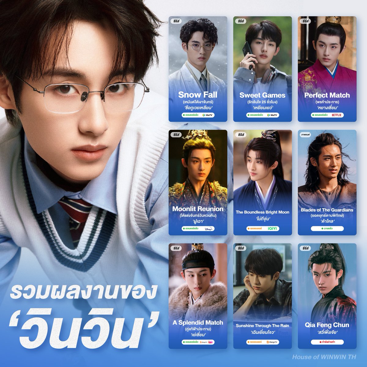 Winderland_TH's tweet photo. [🎬] อัปเดตผลงานของ ‘วินวิน ต่งซือเฉิง’

นักแสดงผู้ถ่ายทอดเสน่ห์ที่แตกต่างผ่านทุกบทบาท ค่อย ๆ เติบโตผ่านตัวละคร และทิ้งเสน่ห์เอาไว้ในทุกเรื่องที่แสดง✨

ฝากติดตามและสนับสนุนทุกผลงานของนักแสดงคนนี้ไปด้วยกันนะคะ~

#วินวิน #WINWIN #DongSicheng https://t.co/Pxc69X4FdE