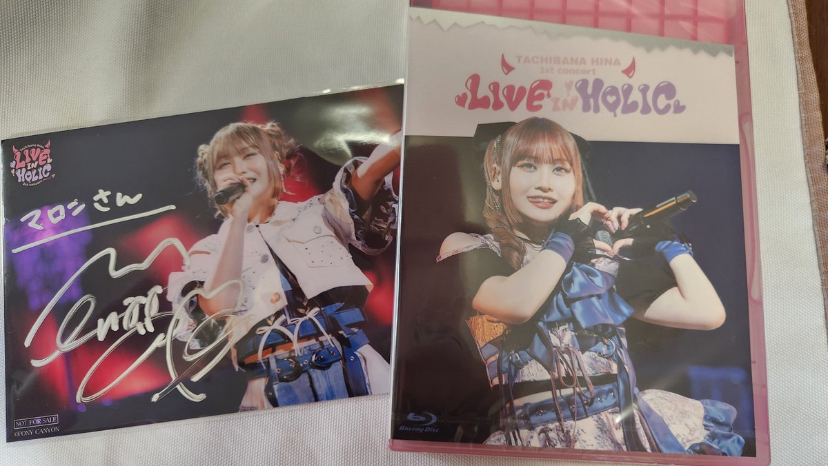 立花日菜　直筆サイン入りブロマイド 立花日菜さんの1stコンサートのライブBlu-rayが届いた🎁 サイン入り