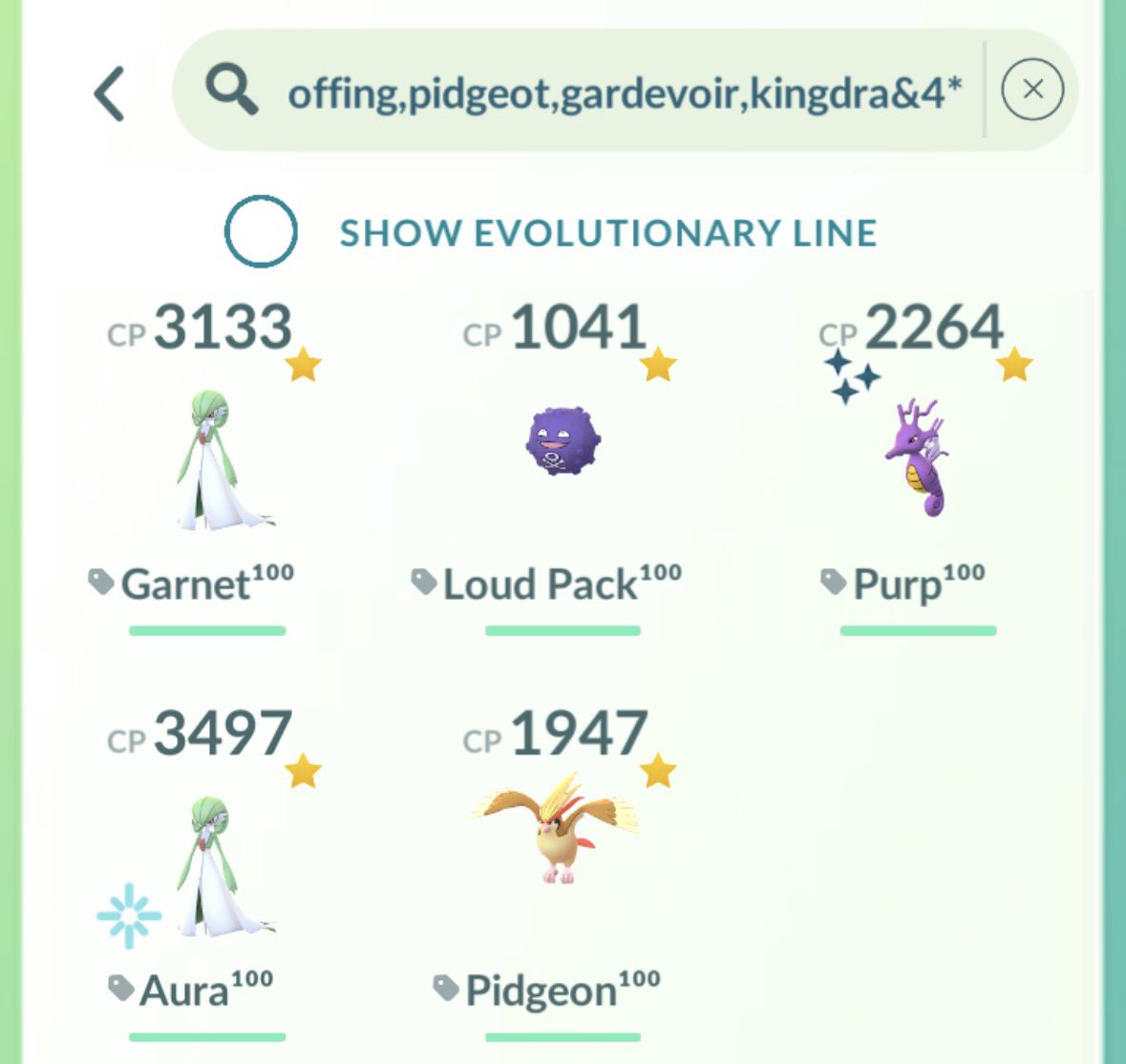 Warheaddddd's tweet photo. pokemon i can purify into hundos but i just havent pulled the trigger lol; i also already have these hundos so 4 out of the 9 i dont really need to purify

#PokemonGO https://t.co/daHLT3bHJJ