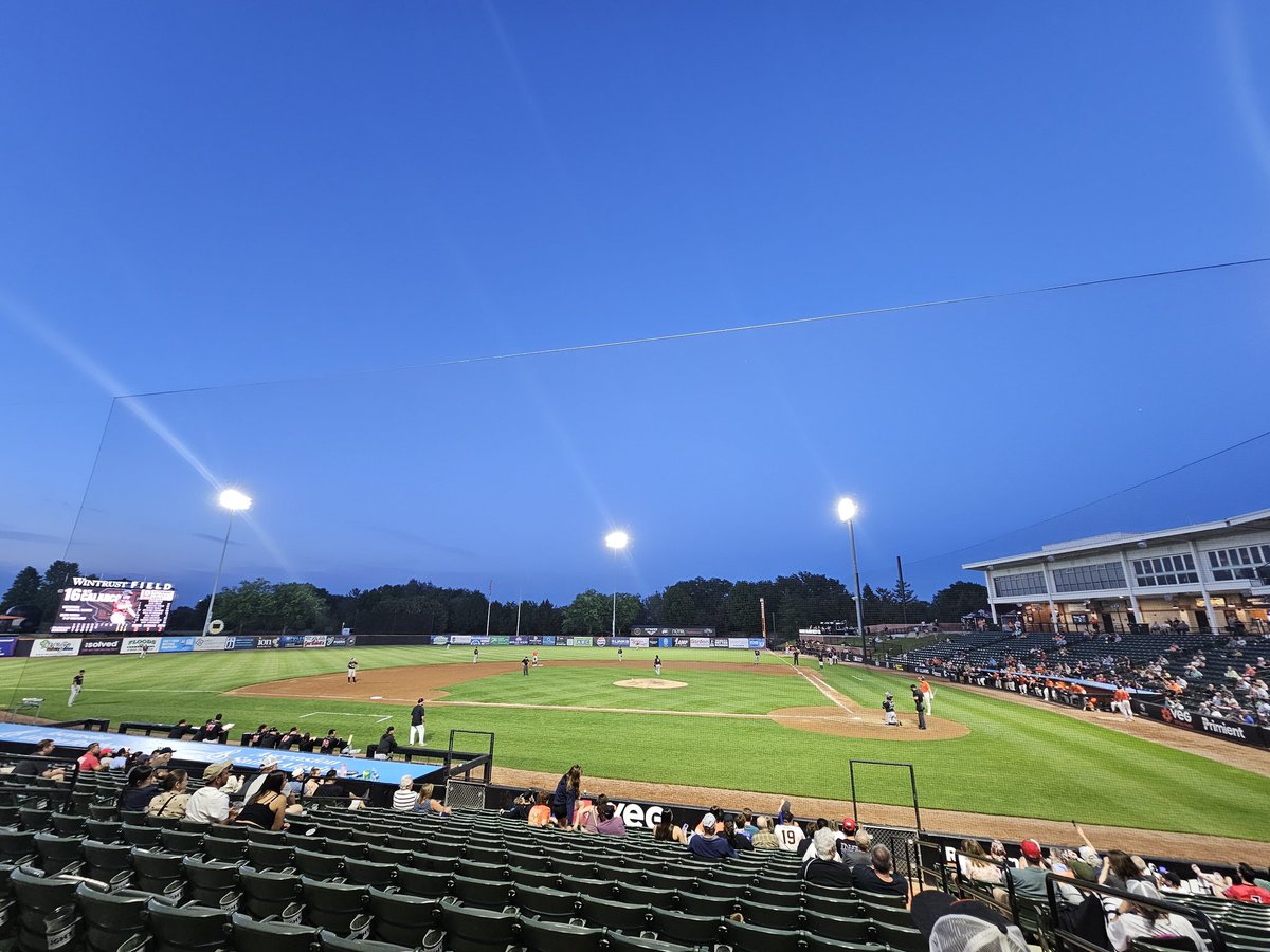 rtday25's tweet photo. Game #4 of 2026 for me.  @boomersbaseball vs. @WashWildThings at Wintrust Field with @kelabration, as the Boomers fall to the Wild Things in the 9th. https://t.co/955LeXkDMX