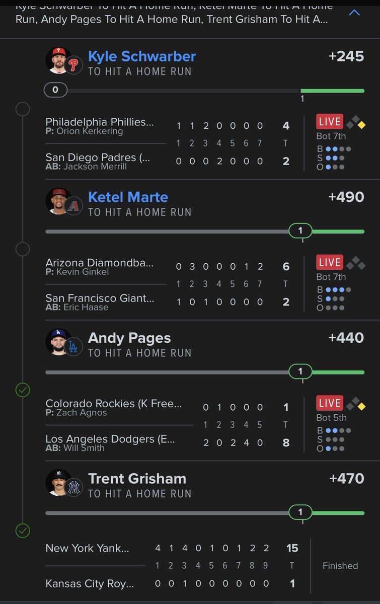 theroller__'s tweet photo. @FDSportsbook @FanDuel why my cashout always stay locked when I got one leg left on a homer slip https://t.co/uGcZQGXswt