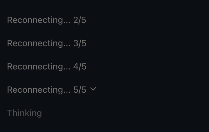 PhantomAstral's tweet photo. Codex down for anyone else? It's stuck at "Reconnecting" for me https://t.co/cubzYHIMxJ