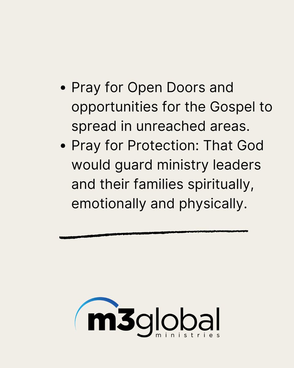 m3globalmin's tweet photo. Pray for: Frontline Leaders; for new Believers; for opportunities for the Gospel to spread in #unreached areas;  for disciple protection; for multiplication: Ask God to continue raising up disciples, leaders who equip others, &amp; for churches to be planted among the unreached. ⛪️🙏 https://t.co/oJ1nxAgBD4