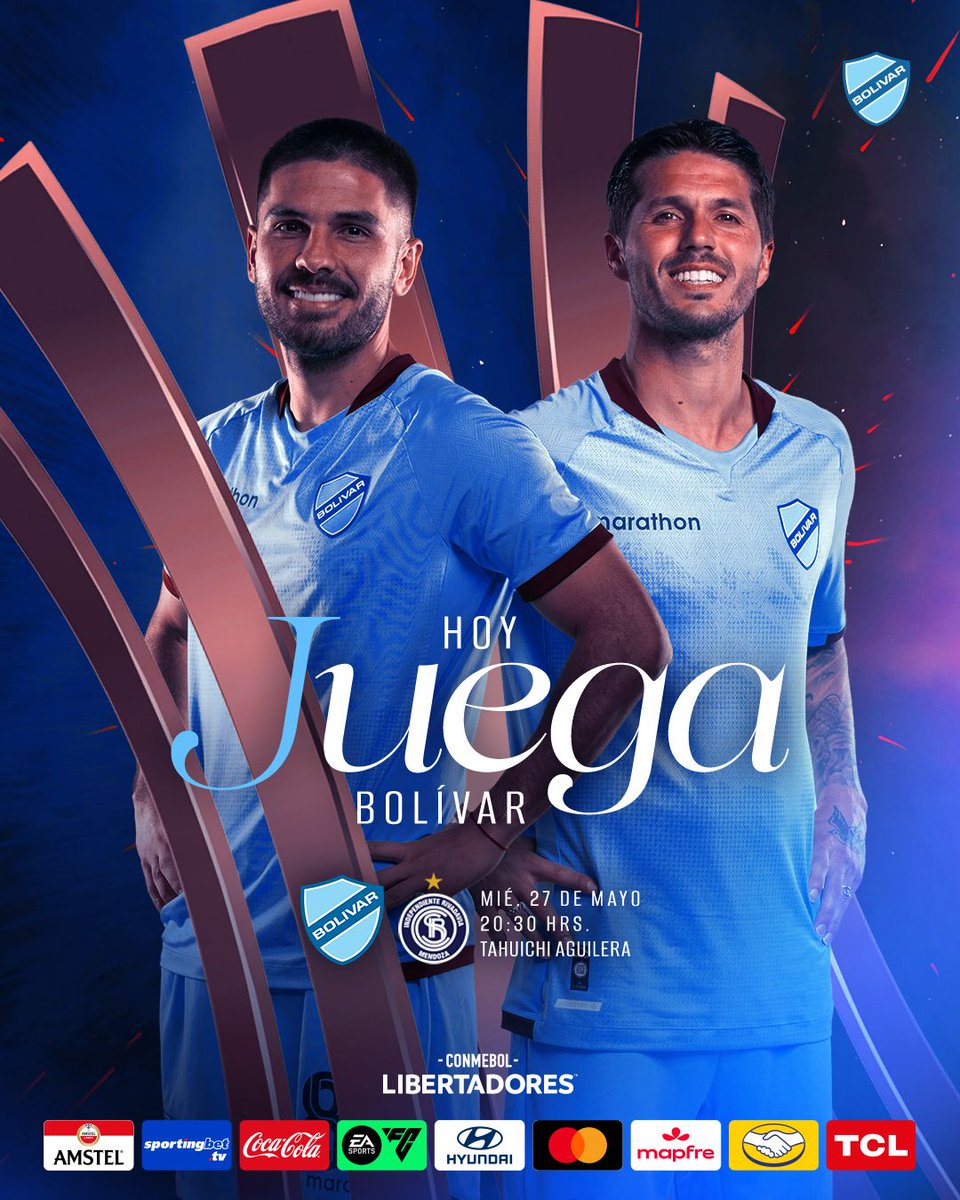 Bolivar_Oficial's tweet photo. ¡LLEGÓ EL DÍA DE LA GRAN BATALLA COPERA! ⚔️🔥🩵

La ecuación es clara y la meta es una sola: ¡SI GANAMOS, ESTAMOS EN OCTAVOS DE FINAL! 🤩🏆

Lejos de casa, pero con la mística intacta, hoy el Tahuichi tiene que ser una marea celeste que empuje al equipo más grande del país hacia la gloria continental 💪🏻🎉

¡HOY JUGAMOS TODOS! ¡VAMOS, ACADEMIA! 🙌🏻⚔️