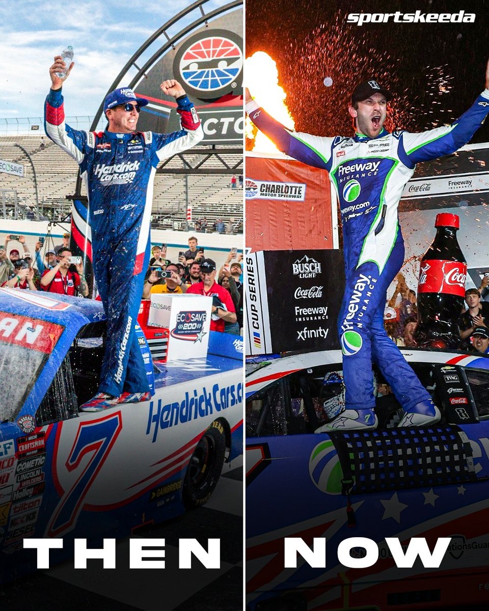NASCARatSK's tweet photo. Spire Motorsports and Daniel Suárez added another emotional chapter to Kyle Busch’s legacy 🏁❤️
#NASCAR #DanielSuarez #KyleBusch https://t.co/CPuIs705fe