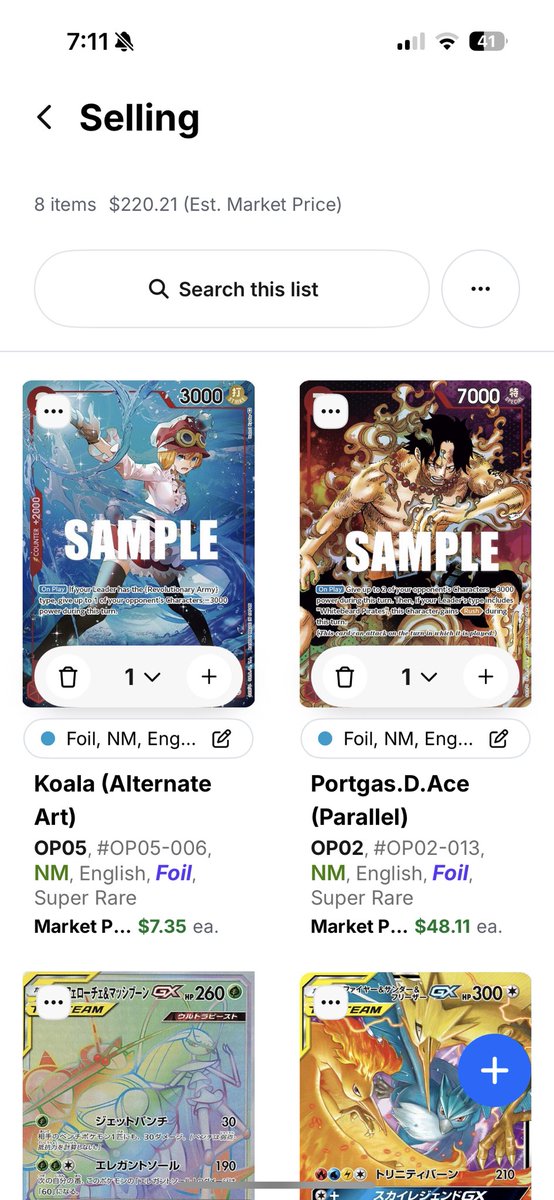 tcoins1's tweet photo. @TGNCards $200 shipped on all https://t.co/YcsPgkNoGx
