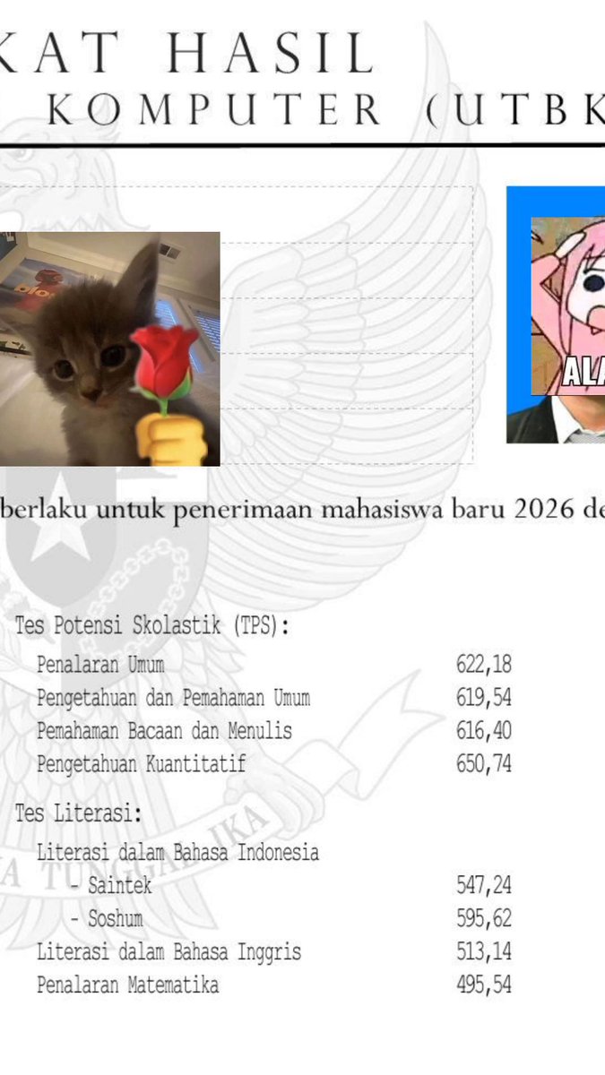DragPathSurfa's tweet photo. skor segini nyoba mandiri uny utbk keterima dimana aja ya kakak²? https://t.co/fzIpedgA0l