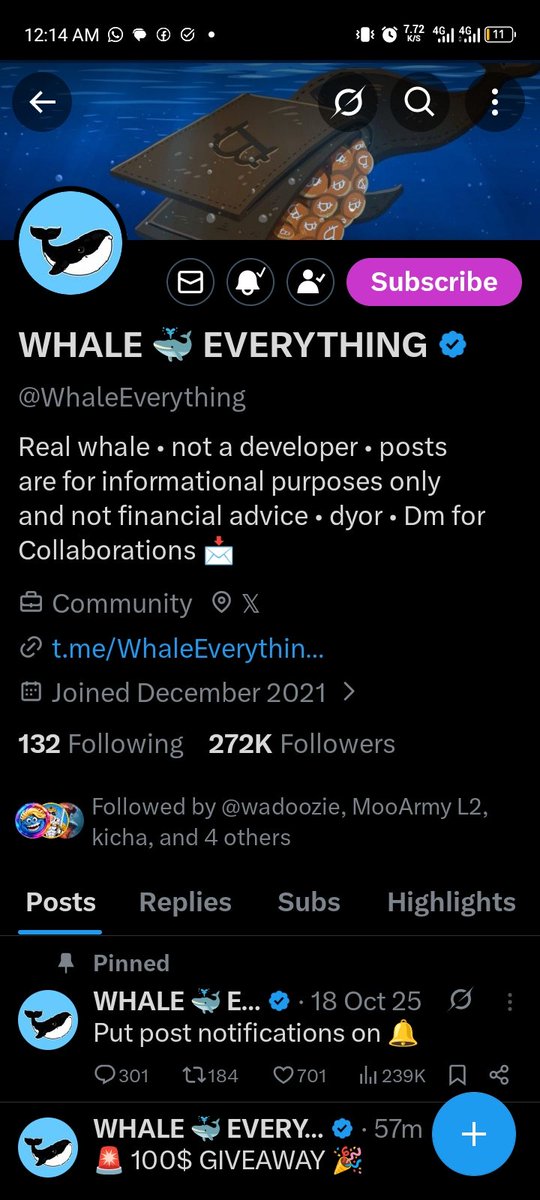 Mastblacket's tweet photo. @WhaleEverything Thanks for the opportunity 
Done all task ✅✅
Manifesting a win 🏆 https://t.co/Cx6k7zPMd2