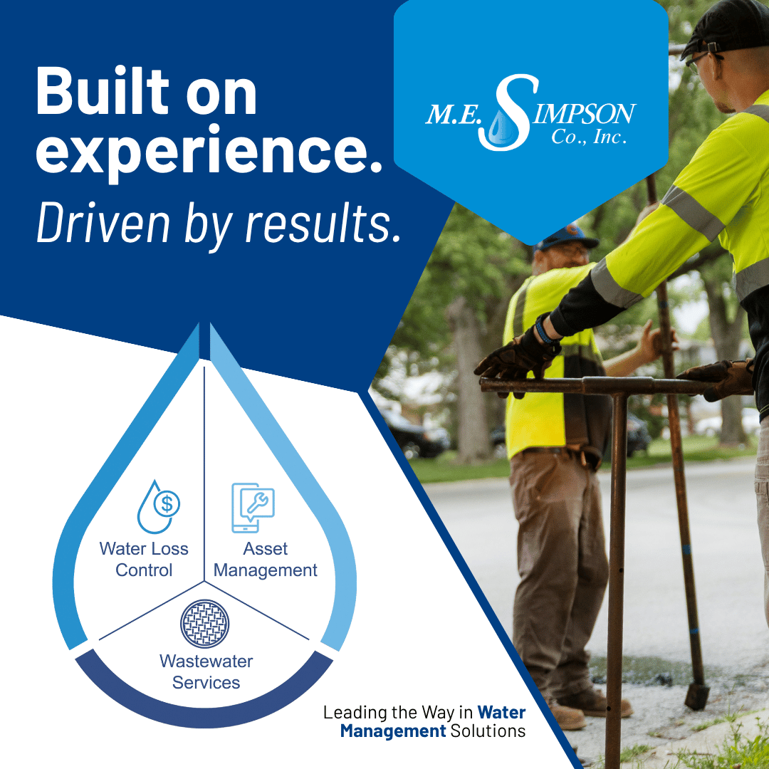 awwa's tweet photo. Staffing challenges but increasing regulatory pressure? M.E. Simpson acts as an extension of your team, delivering advanced leak detection, pipeline condition assessment, and asset insights to support smarter infrastructure decisions. Visit booth 2719 at ACE26. #ACE26 https://t.co/Lv5GfXZhCq