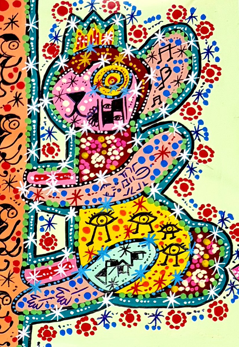 タイトル 「世界は広い」 絵の意味 高いところから景を見ていたら世界