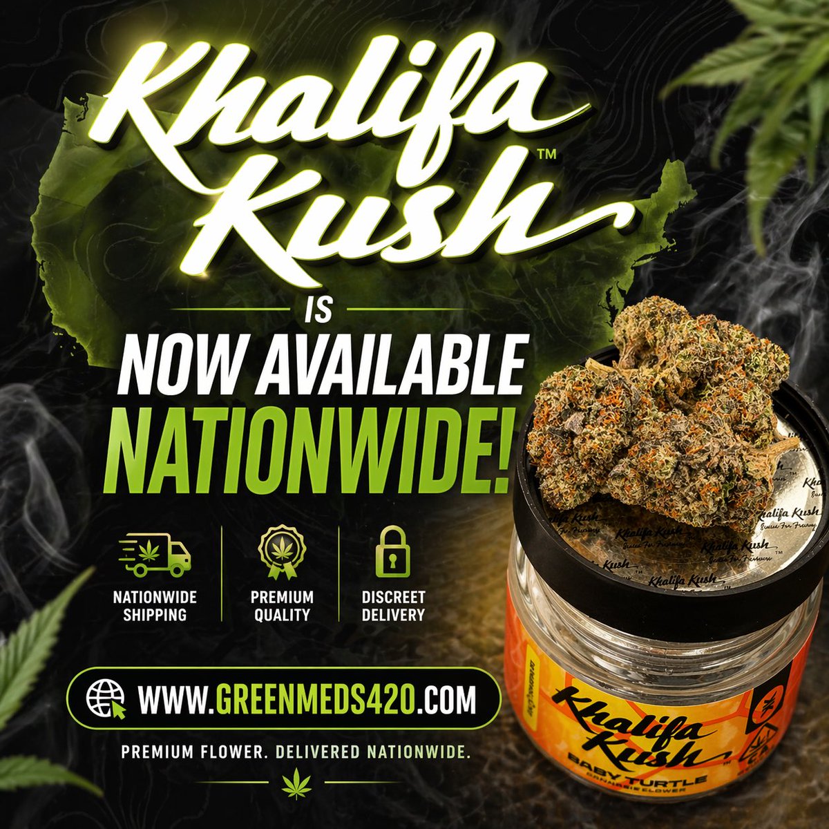 Dabest_Jr's tweet photo. 🚨 NOW AVAILABLE 🚨
Khalifa Kush has officially landed at GreenMeds420 🌴🔥 Premium Cali vibes, legendary flavors &amp; top-tier quality 💨🍃
If you’ve been waiting for the drop… now’s the time 👀 Tap in before it’s gone.
#KhalifaKush #KK #WizKhalifa #GreenMeds420 https://t.co/YvF0qG70K8