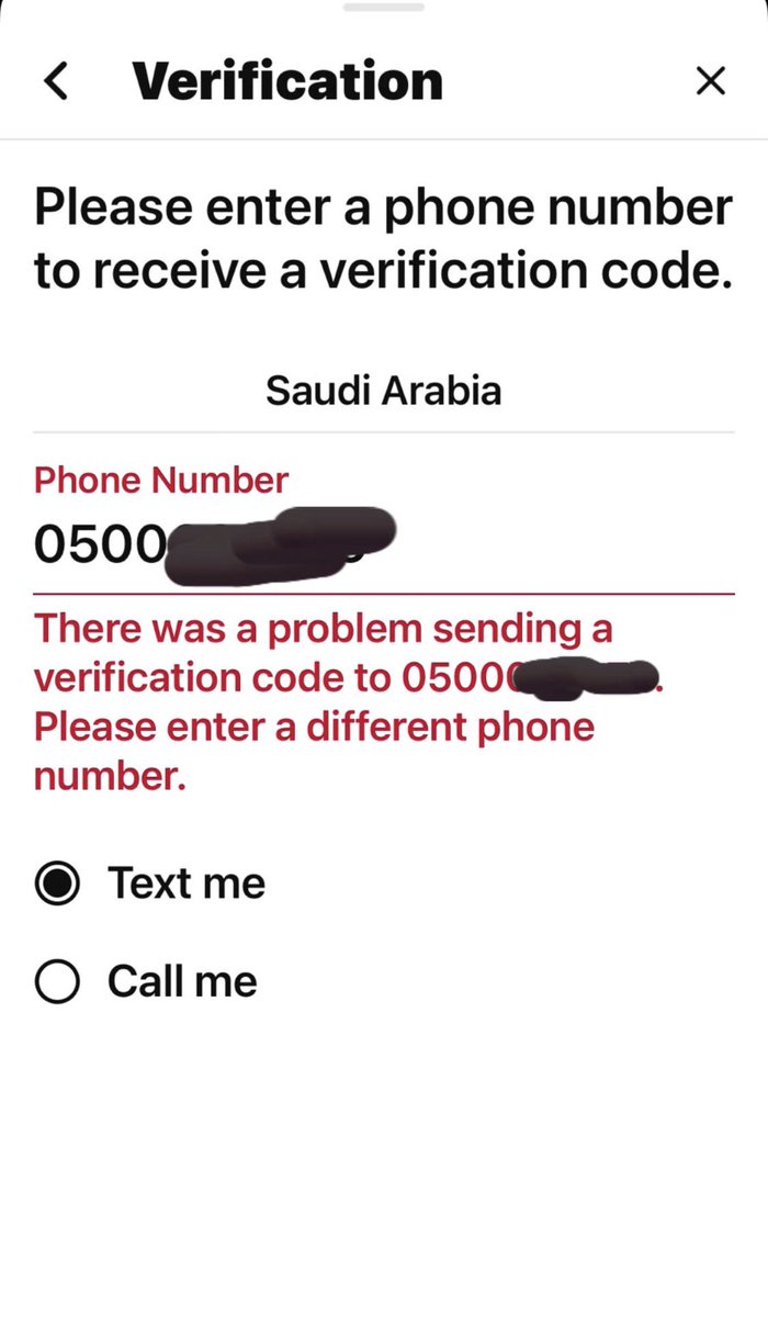 Mubarakaltaleeb's tweet photo. Thanks for the reply. However, please note that my Valid ID has already been APPROVED successfully. 

The issue is NOT with the ID; the problem is that I cannot verify my PHONE NUMBER. I keep getting the error "حدثت مشكلة أثناء إرسال رمز تحقق" on all numbers (STC/Mobily). 

Because of this bug, I can't even activate the "Intermediate features" which is required first. Please help me fix the phone verification error.