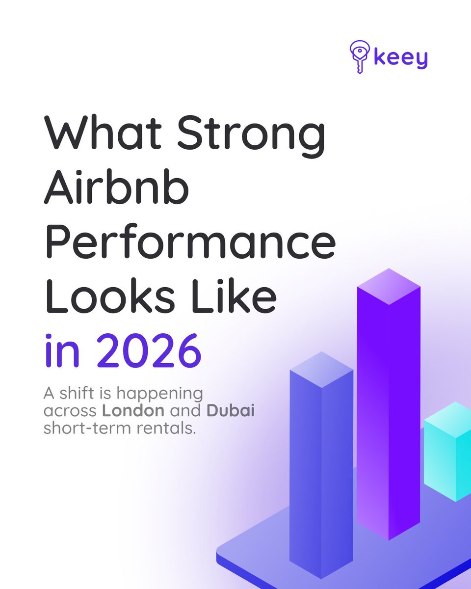 Keeyltd's tweet photo. The short-term rental market in 2026 is becoming more selective.

Across London and Dubai, strong Airbnb performance is no longer defined by occupancy alone.

The listings performing best today usually have a few things in common:
• Consistent guest experience
• Smarter pricing https://t.co/f3Rd9J7fKQ