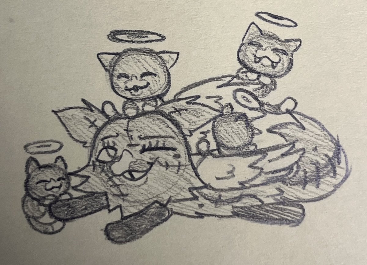 04digitalman's tweet photo. moment of peace for the Milton. angelic cats and angelic kittens stick together https://t.co/dxPuHNxVZa