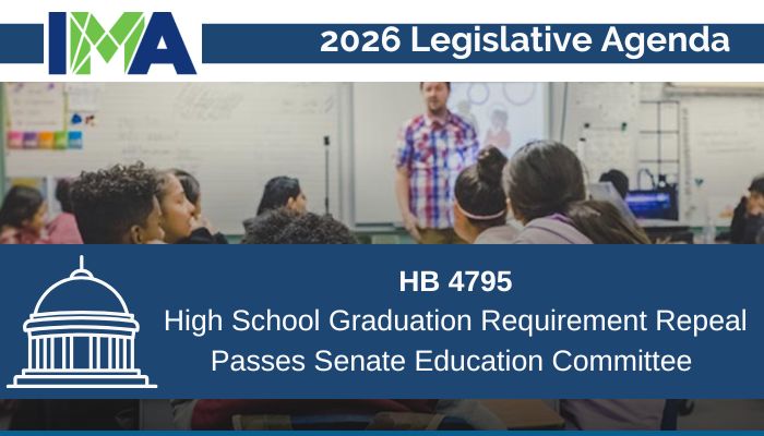 IMA_Today's tweet photo. The IMA applauds advancement of HB 4795 out of the IL Senate Education Committee—a major step toward expanding access to Career & Technical Education (CTE), hands-on learning, and skilled trades pathways for Illinois students. 

Thank you to Sen. Kimberly Lightford (@LLCoolK_4) & @RepAmyElik for their leadership on this important issue!