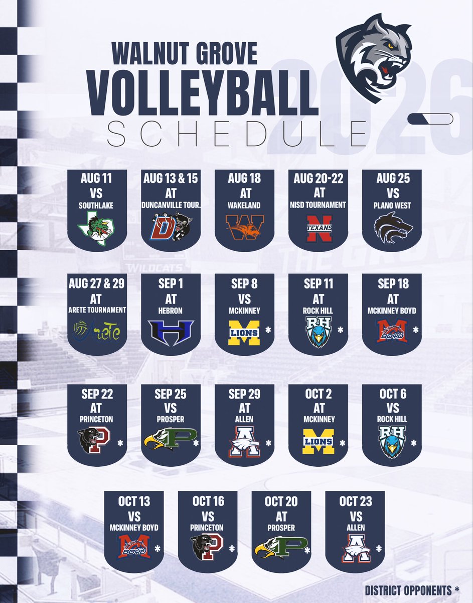 WGHS_VB's tweet photo. It’s giving 6A… 2026 season schedule just dropped. https://t.co/f9ZrI7lnDk