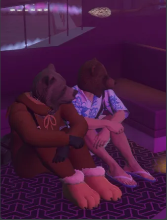 amity_gta's tweet photo. 🌃今日のあみぐら

🐻「今日どうだった？」

🐻「まぁ、色々。」

そんな会話が聞こえてきそうな夜。

……たぶんクマ同士だけど。

🎮Discordはこちら👇
https://t.co/1WkfeNsv81
#FiveM #GTA5RP #FiveM募集 #あみぐら https://t.co/hKgPGus7F5