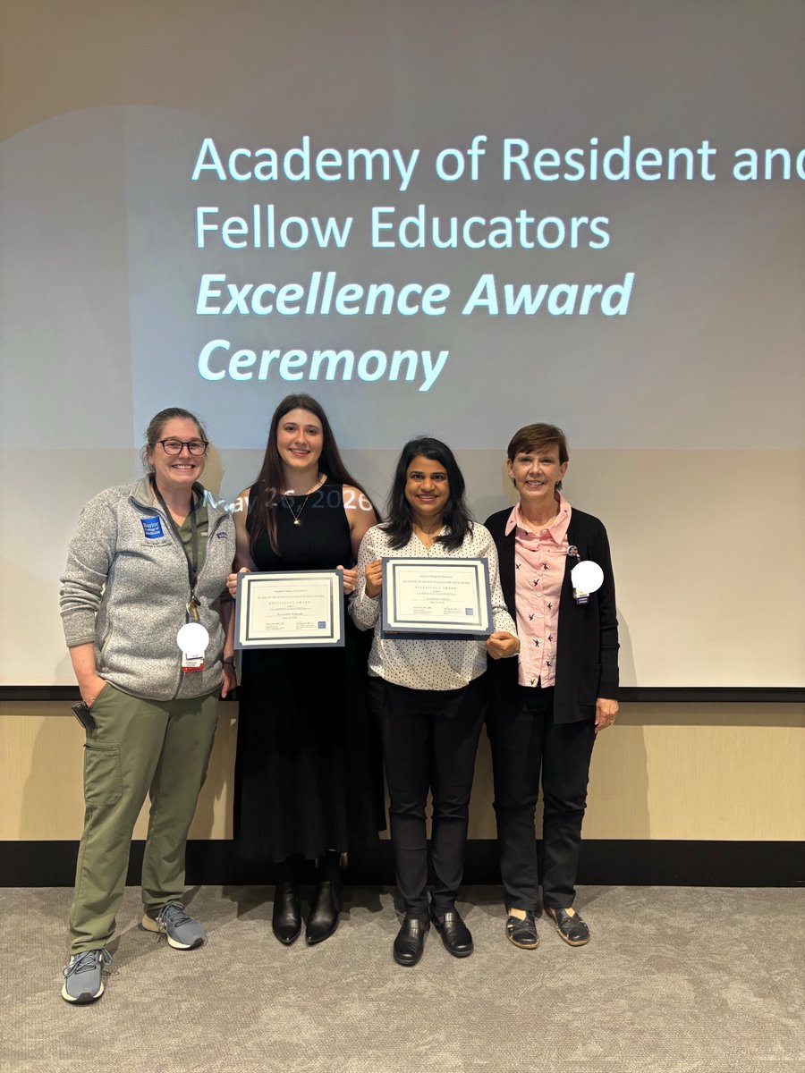 BCM_PathRes's tweet photo. Celebrating two of our outstanding residents, Samantha Walczak (PGY-2) and Sonal Italya (PGY-3), on receiving a GME Excellence Award!  A well-deserved recognition for two incredible residents! Congratulations, Samantha and Sonal! 
#BaylorPathology #PathologyResident #GME https://t.co/KOwWW1zF9u