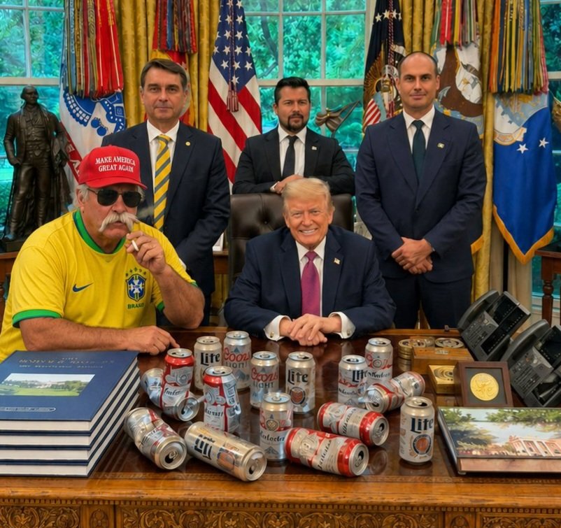 JoaquinTeixeira's tweet photo. Pedi 5 mil dólares emprestado pro Trump e fui expulso da reunião https://t.co/TMJqGfunpk